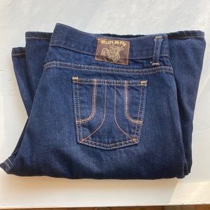 Run & Fly Indigo Blue Super Flare Bell Bottoms. 34x30